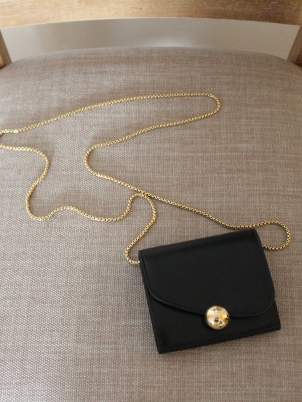 Ferragamo Asymmetrical-Flap Wallet on Chain